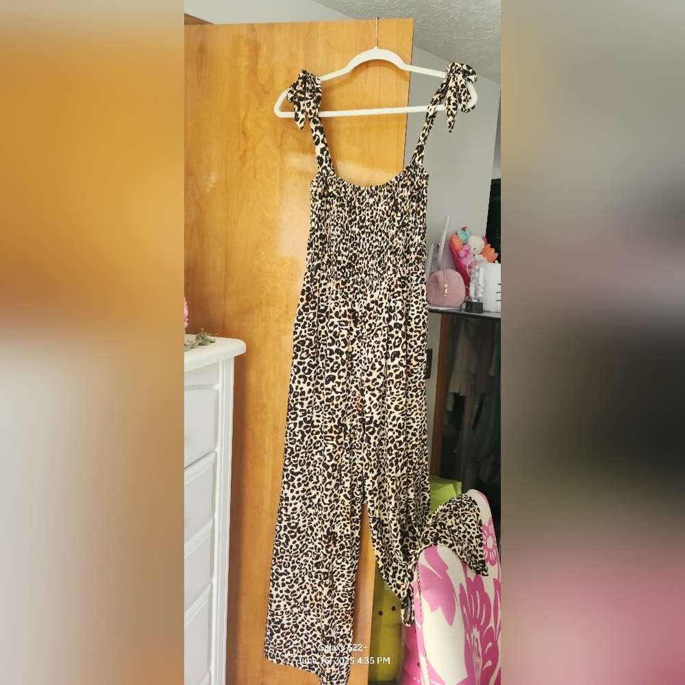 Urban Heritage Leopard Print Jumpsuit